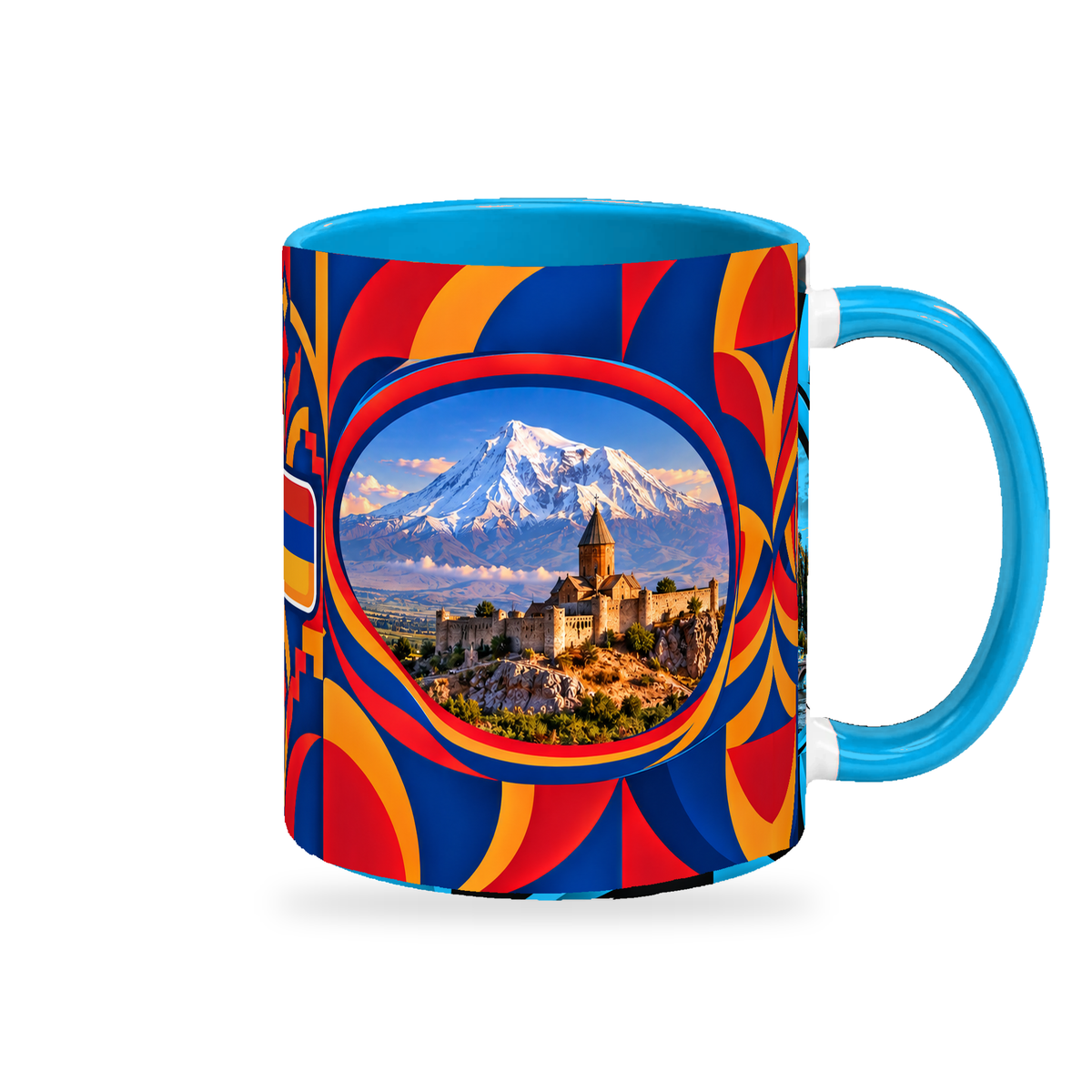 Armenia Mug – 320ml — right-handle view on a white background with a soft shadow