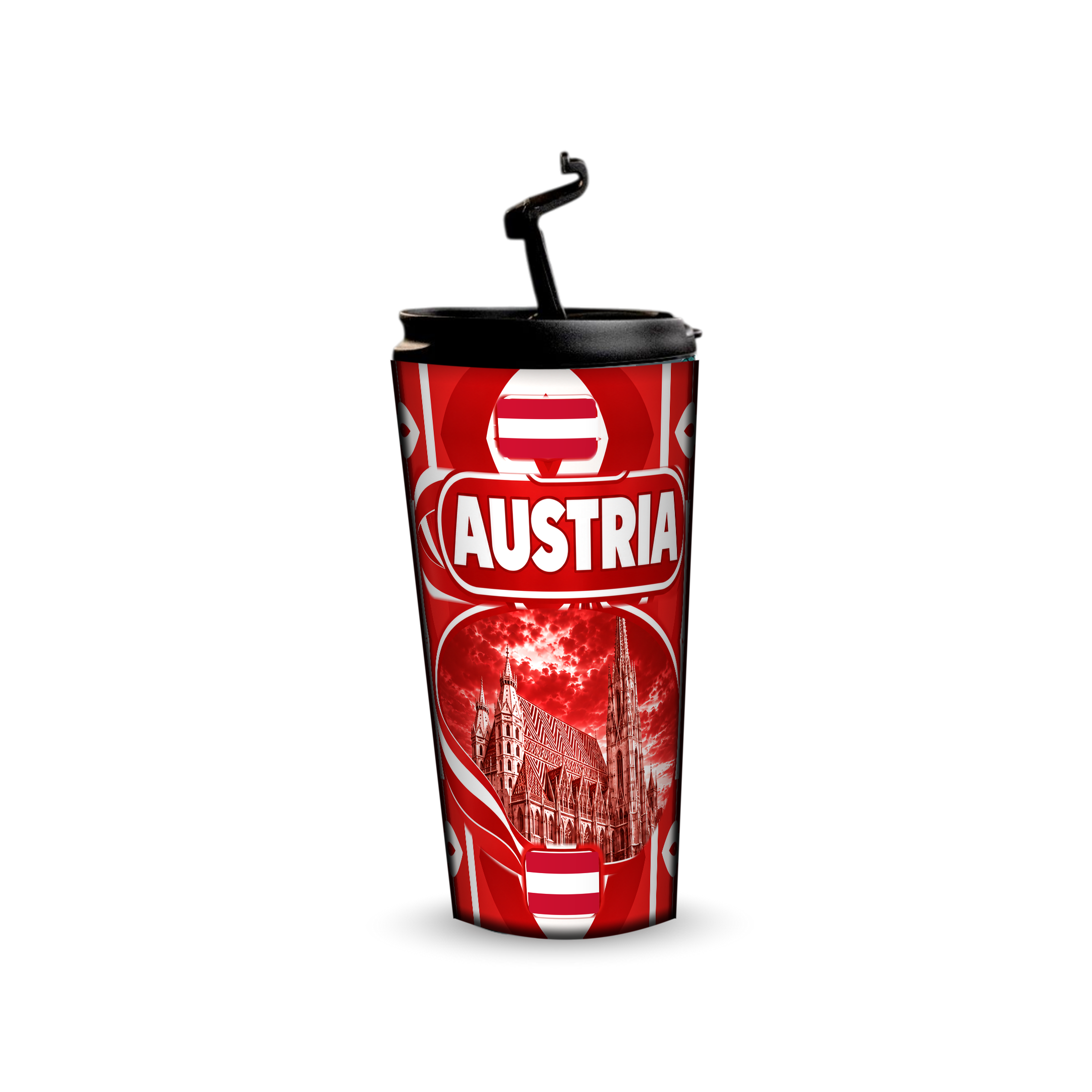 Austria 480ml tumbler with reusable straw