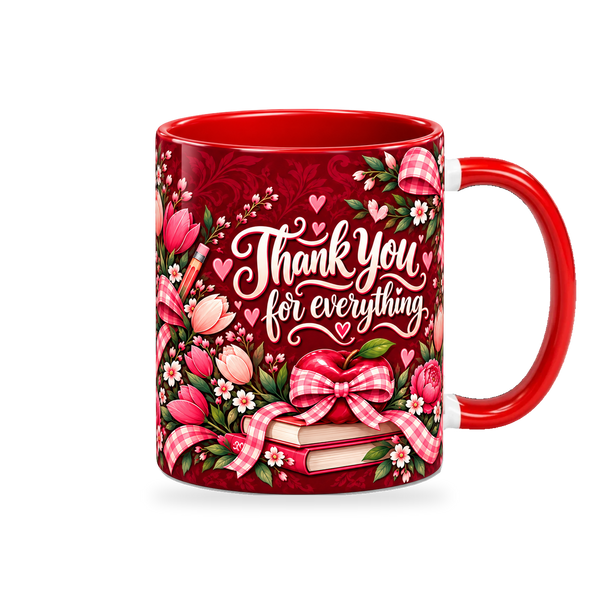 Big Heart Mug – 320ml — right view on a transparent background