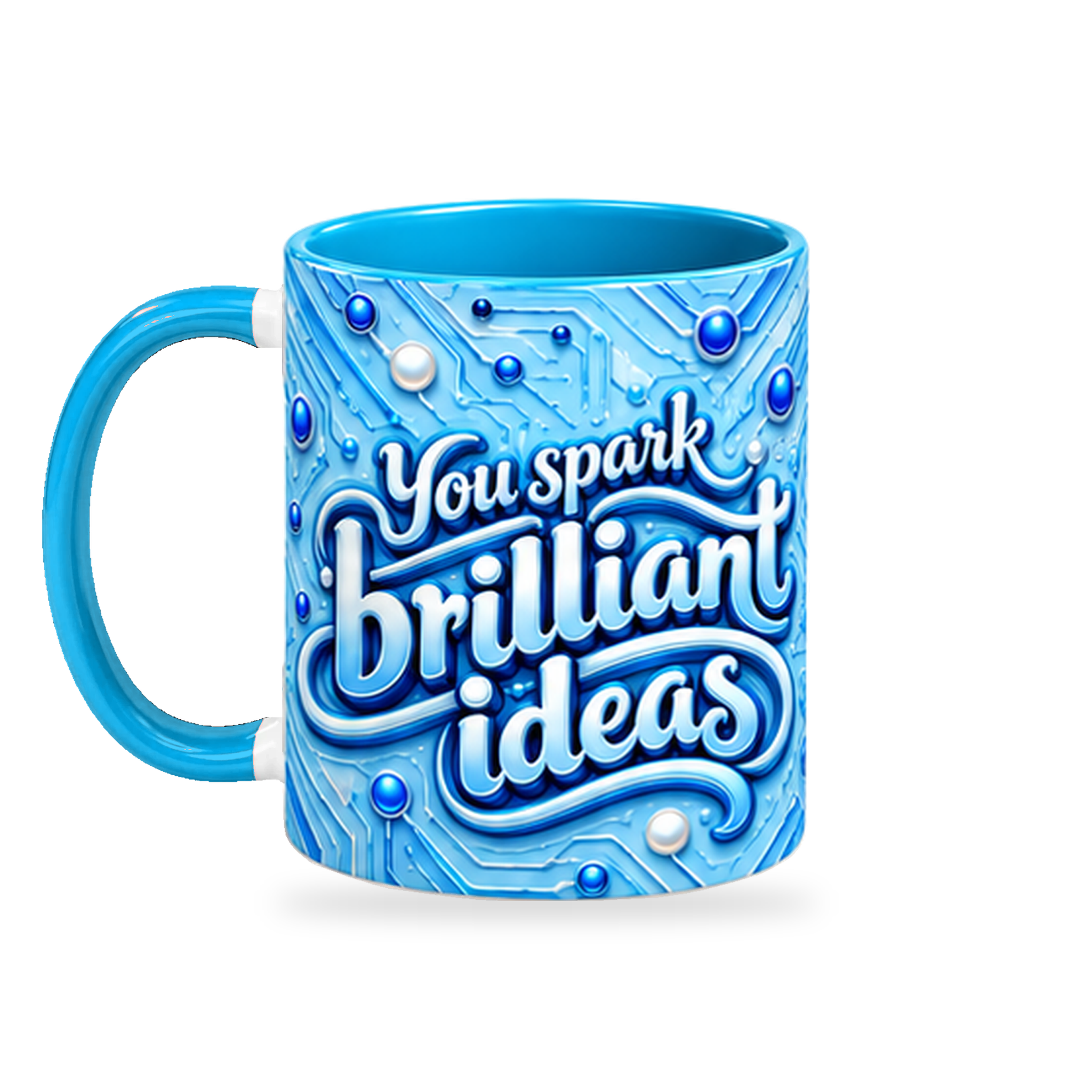 Brilliant Ideas Mug – 320ml — left view on a transparent background
