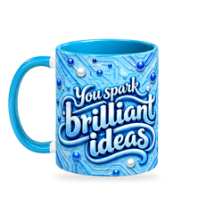 Brilliant Ideas Mug – 320ml — left view on a transparent background