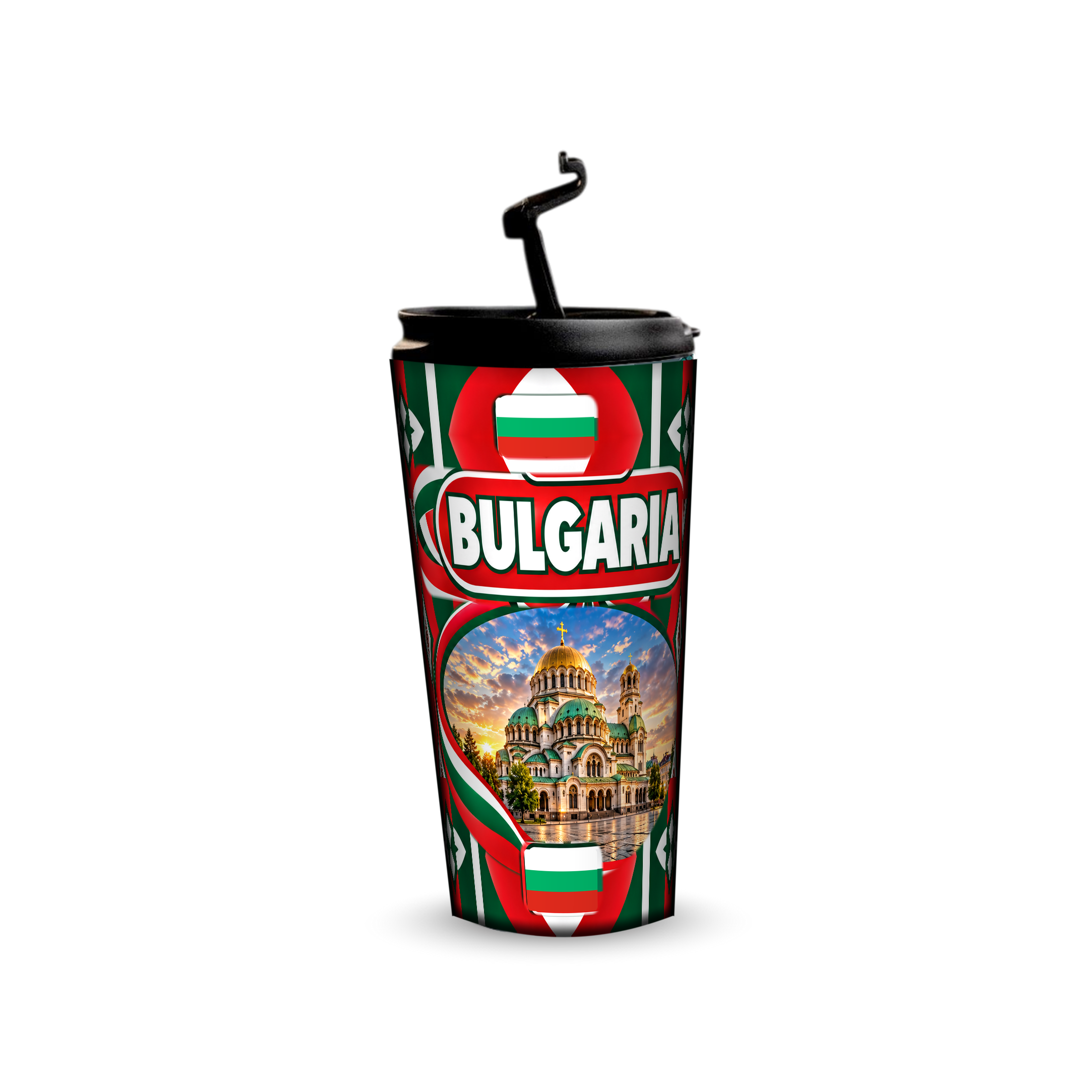 Bulgaria 480ml tumbler with reusable straw