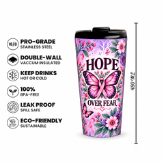 Butterfly Hope Pinktober Tumbler – 480ml, 480ml capacity and product features