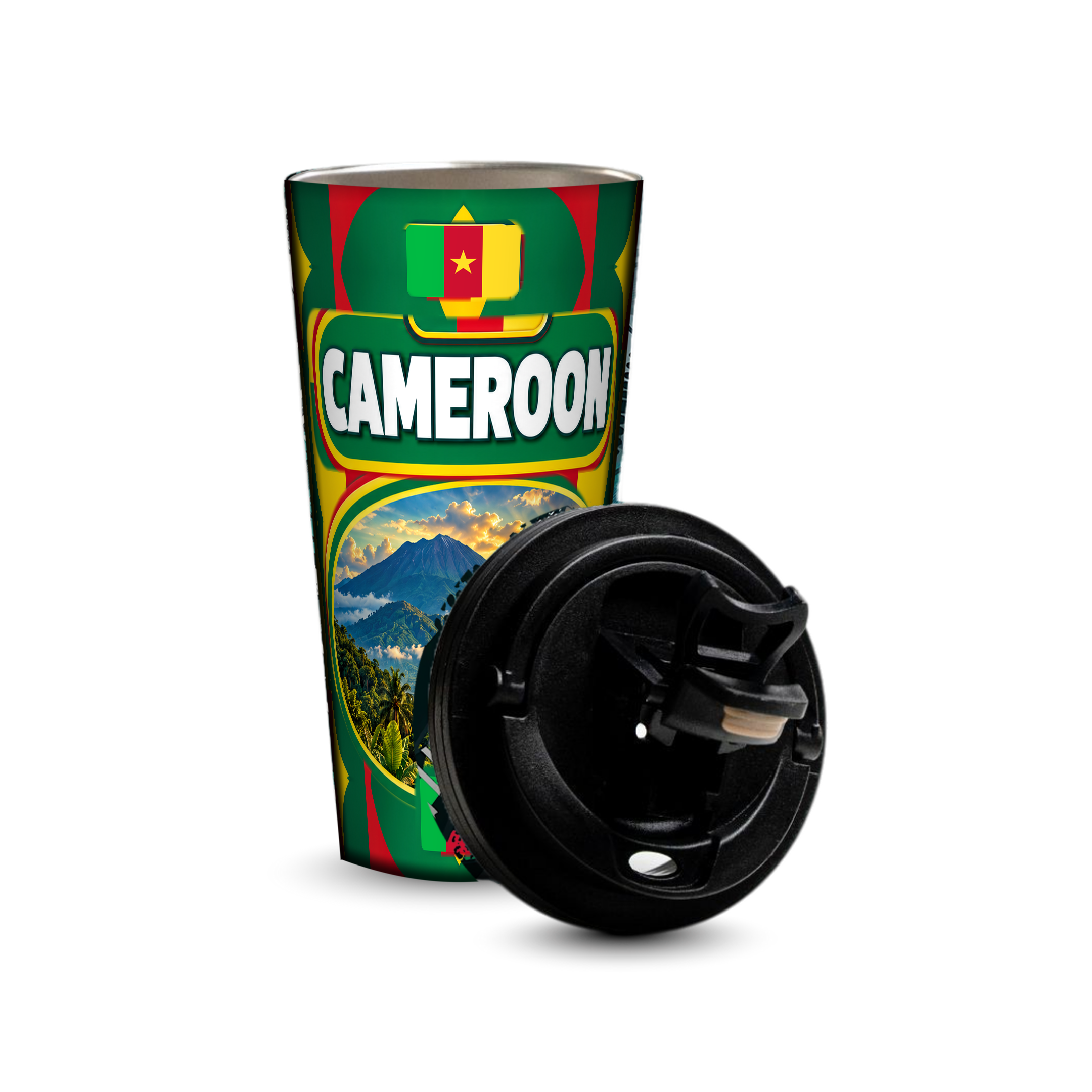 Cameroon 480ml tumbler with removable leak-proof lid