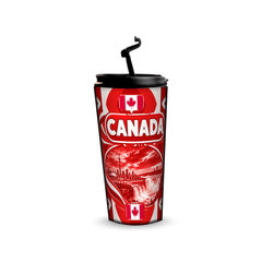 Canada 480ml tumbler with reusable straw