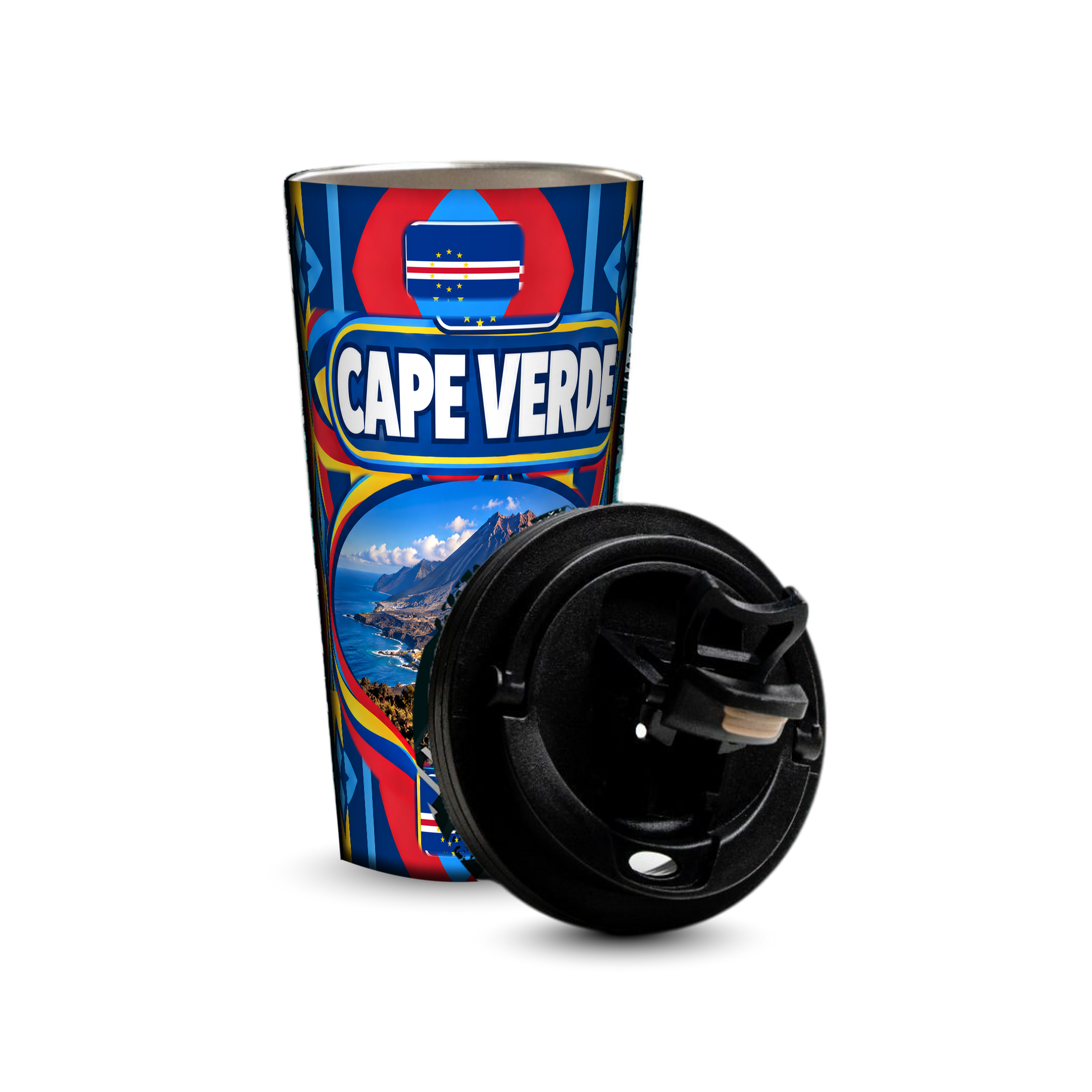 Cape Verde 480ml tumbler with removable leak-proof lid