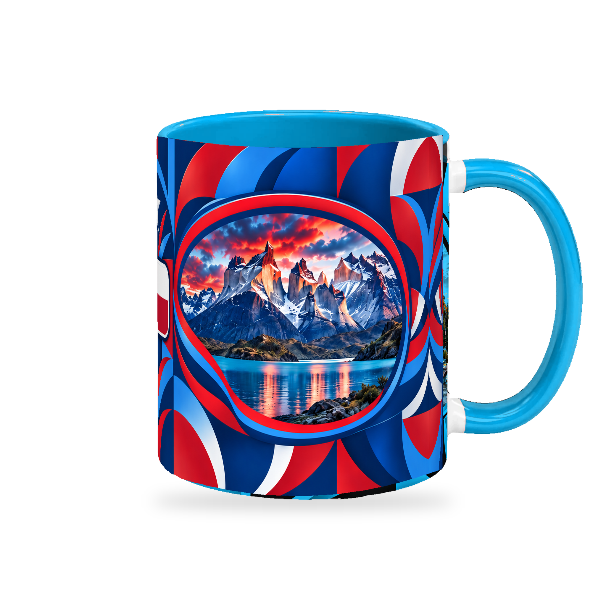 Chile Mug – 320ml — right-handle view on white with a soft shadow