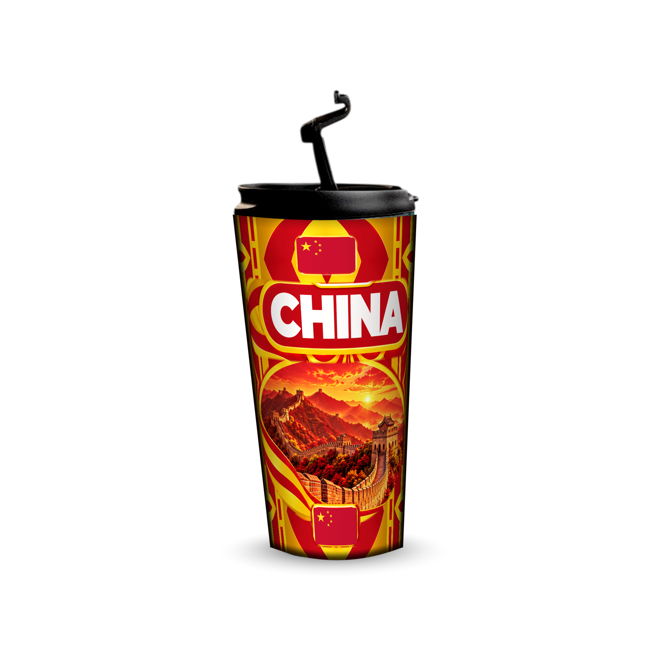 China 480ml tumbler with reusable straw