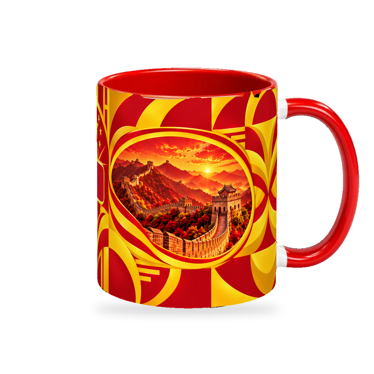 China Mug – 320ml — right-handle view on a white background with a soft shadow