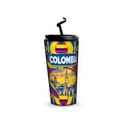 Colombia 480ml tumbler with reusable straw