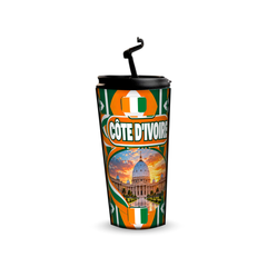 Côte d’Ivoire 480ml tumbler with reusable straw