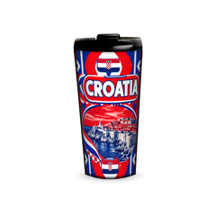 Croatia 480ml tumbler front view with country design