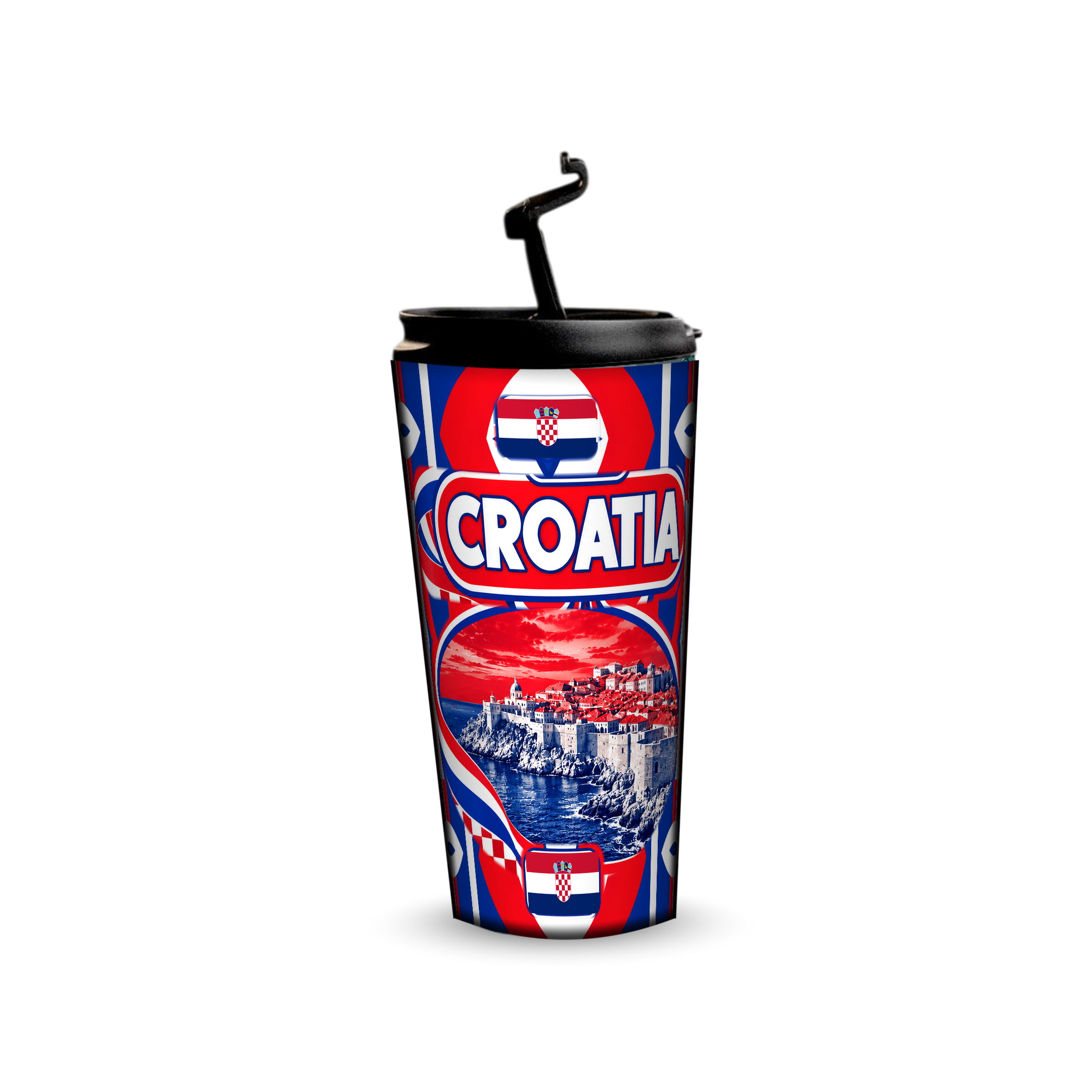Croatia 480ml tumbler with reusable straw