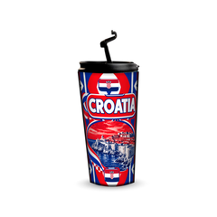 Croatia 480ml tumbler with reusable straw