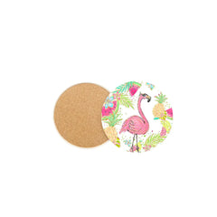 Flamingo Splash Ceramic Round Coaster Fann Bliss
