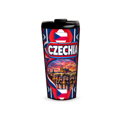 Czechia 480ml tumbler front view with country design