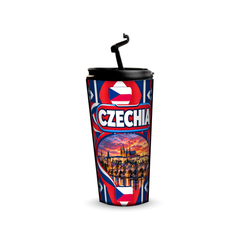 Czechia 480ml tumbler with reusable straw