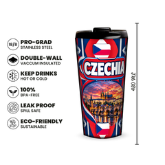 Czechia 480ml insulated tumbler features and size