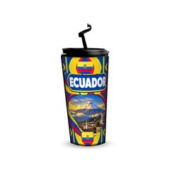Ecuador 480ml tumbler with reusable straw