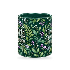 Emerald Growth Garden Teacher Mug – 320ml — center view on a transparent background