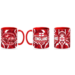 England Mug – 320ml — three matching angles together on a white background with a soft shadow