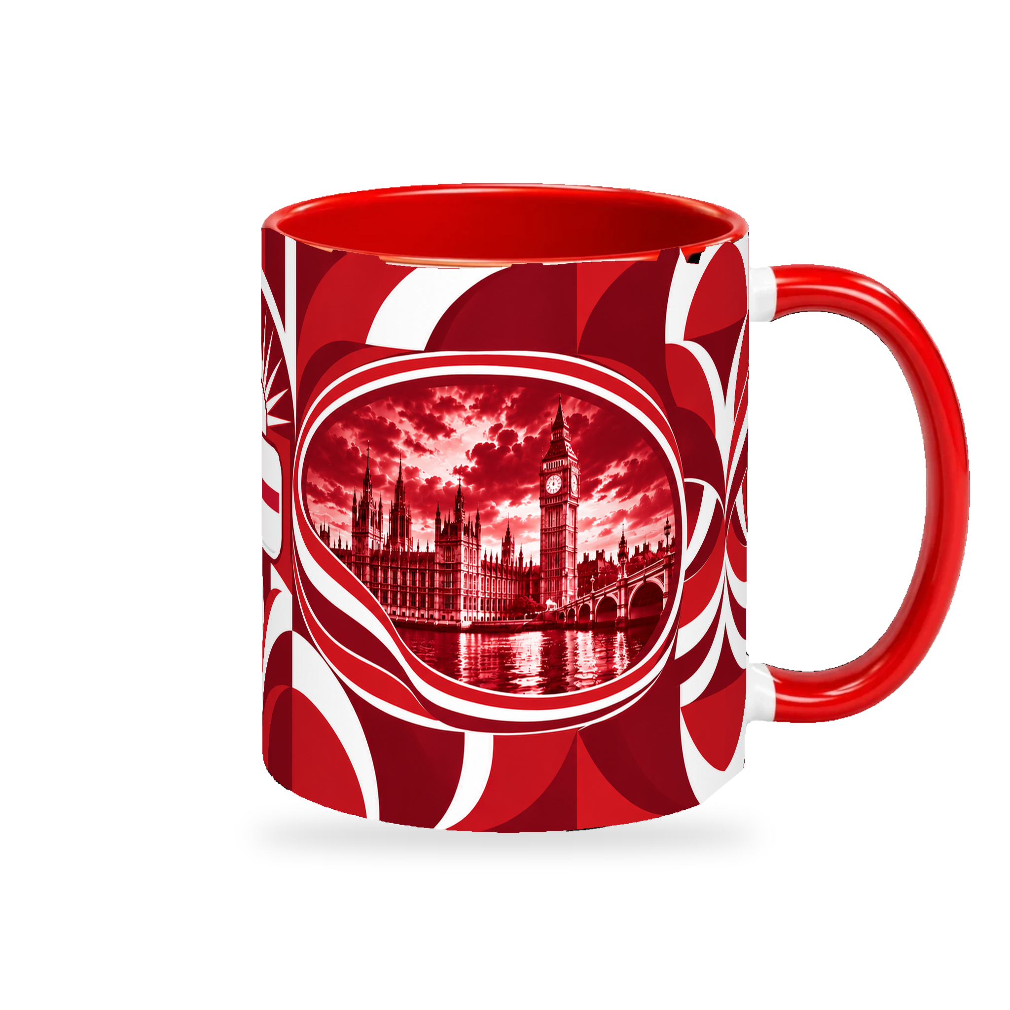 England Mug – 320ml — right-handle view on a white background with a soft shadow