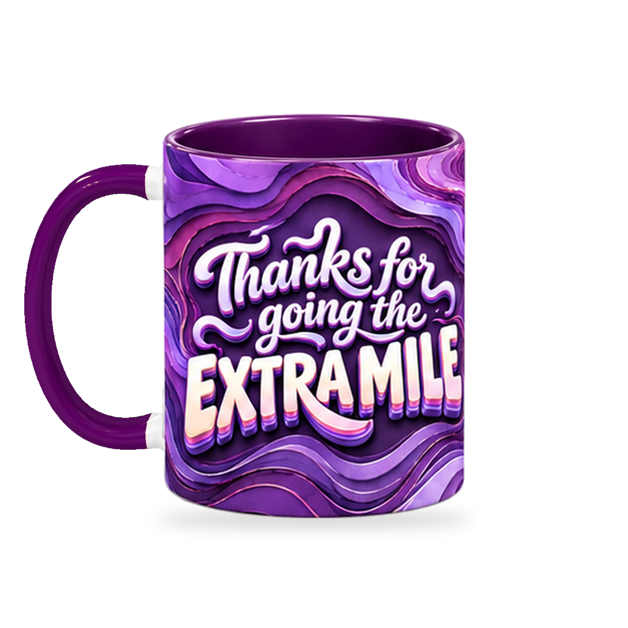 Extra Mile Mug – 320ml — left view on a transparent background