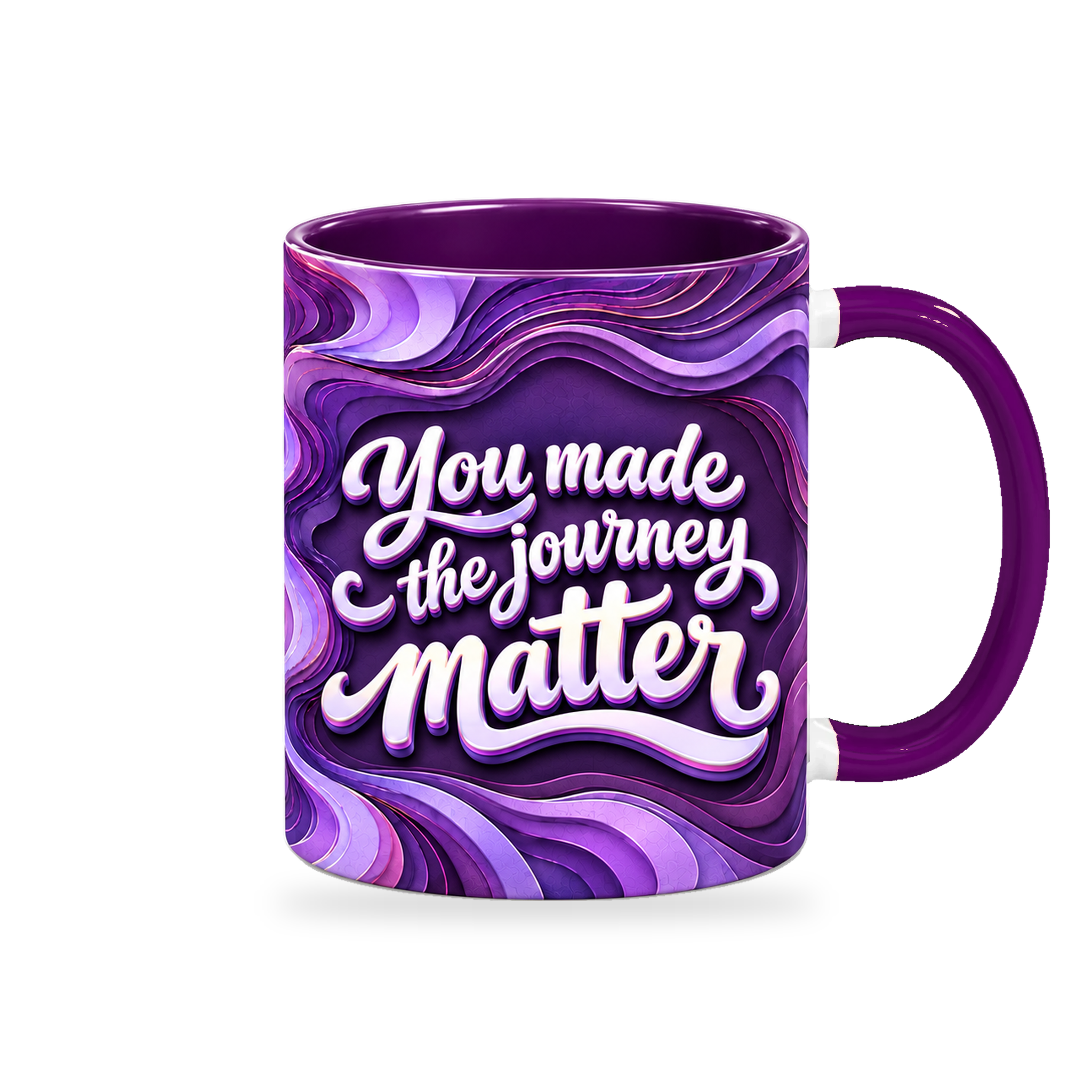 Extra Mile Mug – 320ml — right view on a transparent background