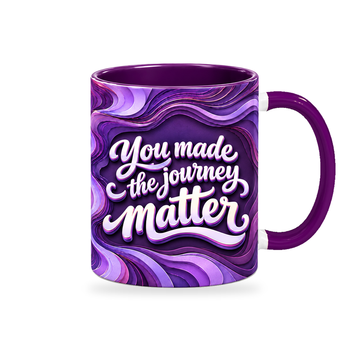 Extra Mile Mug – 320ml — right view on a transparent background