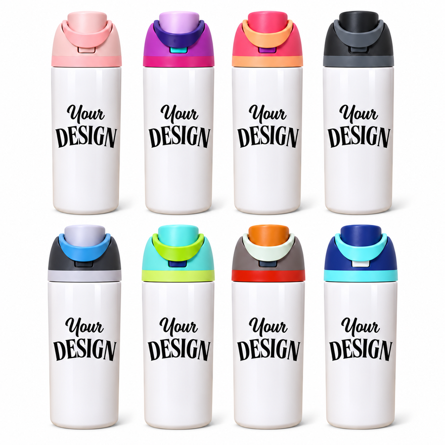 Custom Water Bottle with FreeSip Lid & Straw – 500 & 720ML