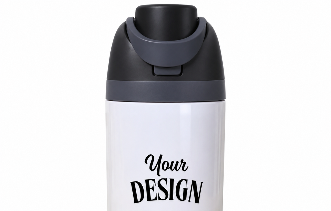 Black | 500ML and 720ML | Custom FreeSip water bottle - closeup