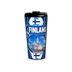 Finland 480ml tumbler front view with country design