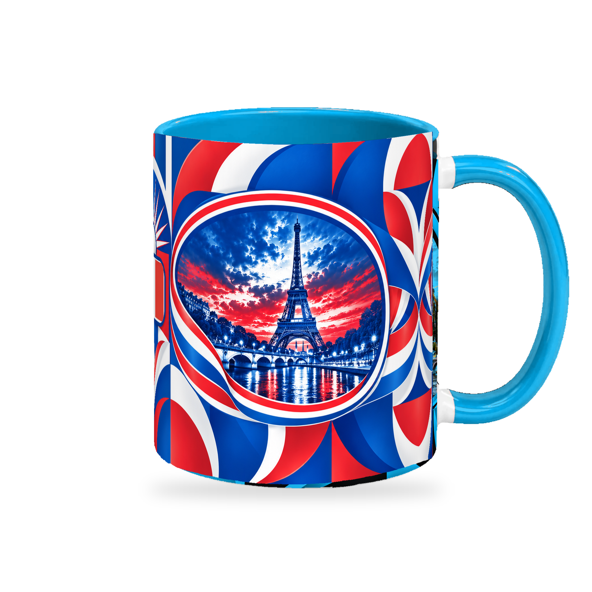France Mug – 320ml — right view on a transparent background