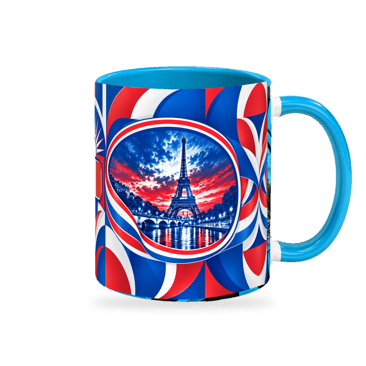 France Mug – 320ml — right view on a transparent background
