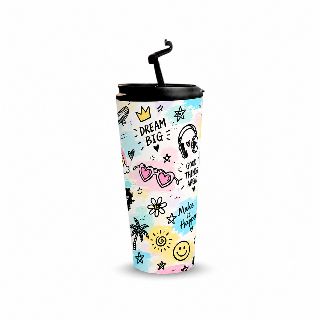 Fun & Love 480ml Tumbler with raised drinking spout