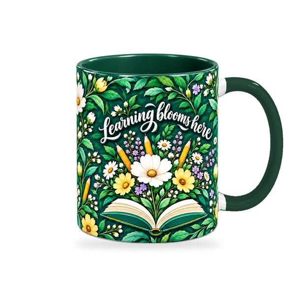 Garden Growth Mug – 320ml, right view on a transparent background