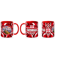 Georgia Mug – 320ml — three matching angles together on a white background with a soft shadow