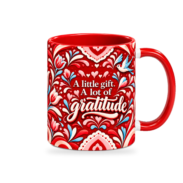 Grateful Hearts Mug – 320ml, right view on a transparent background
