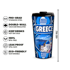 Greece 480ml insulated tumbler features and size