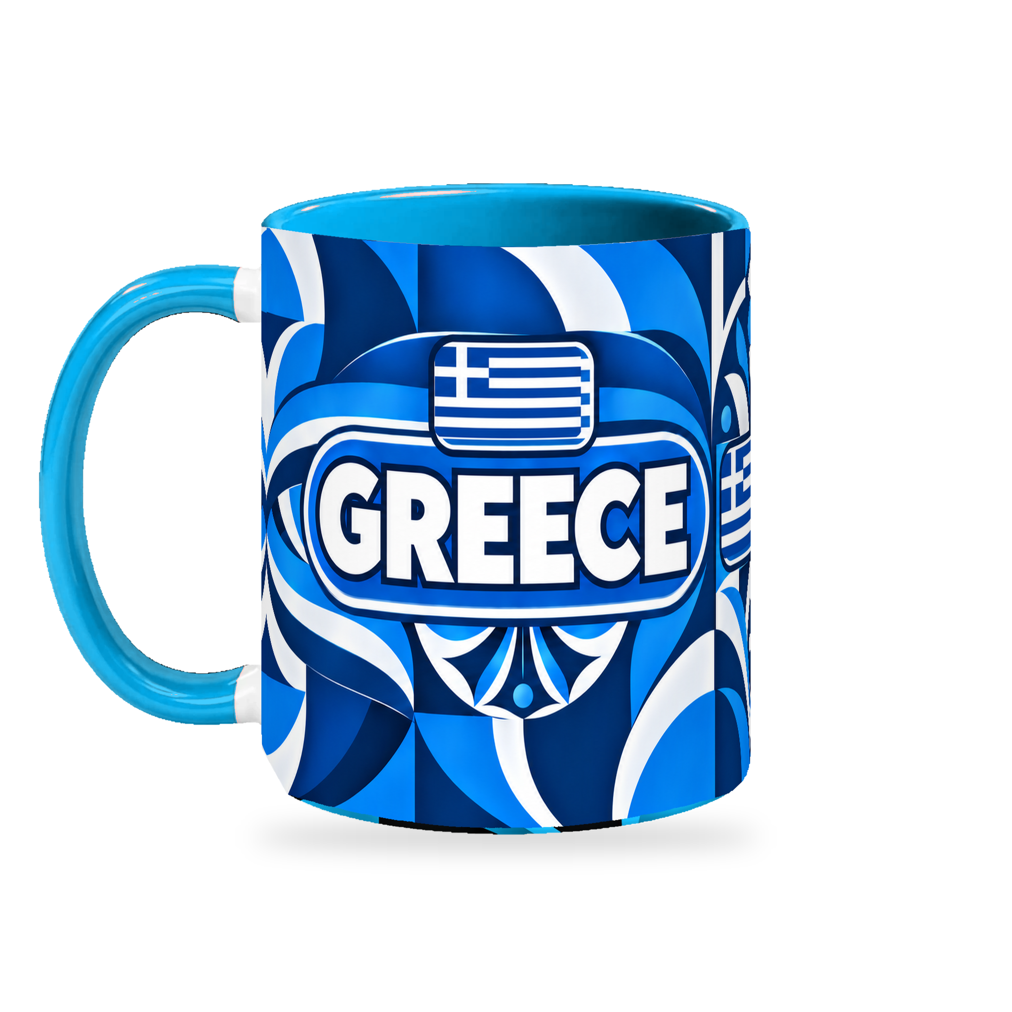 Greece Mug – 320ml — left-handle view on white with a soft shadow