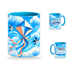 Helping Me Soar Mug – 320ml, Light Blue ceramic mug, centre-pattern of the Teacher’s Day artwork