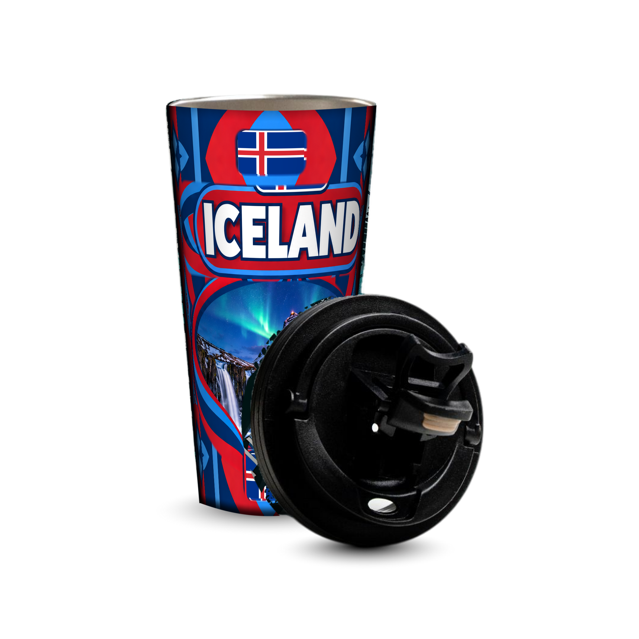 Iceland 480ml tumbler with removable leak-proof lid