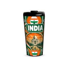 India 480ml tumbler front view with country design