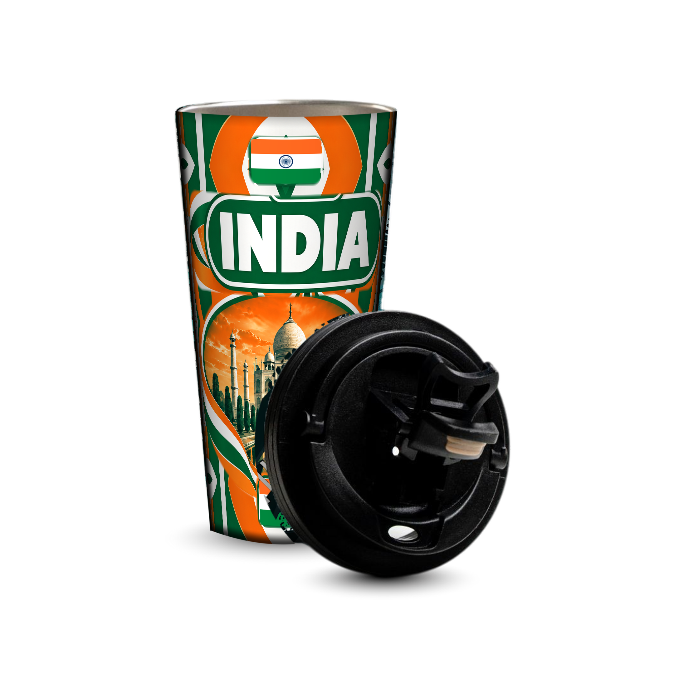 India 480ml tumbler with removable leak-proof lid