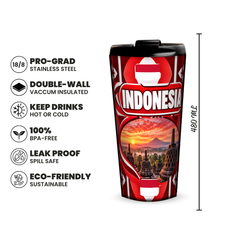 Indonesia 480ml insulated tumbler features and size