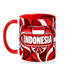Indonesia Mug – 320ml — left-handle view on a white background with a soft shadow