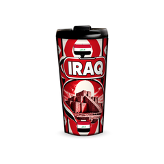 Iraq 480ml tumbler front view with country design