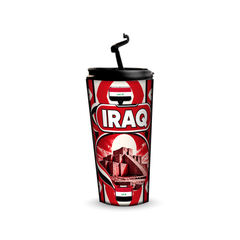 Iraq 480ml tumbler with reusable straw