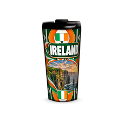 Ireland 480ml tumbler front view with country design
