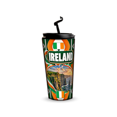 Ireland 480ml tumbler with reusable straw